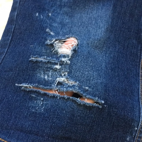 AQ Distressed Denim Skirt - Picture 2 of 7